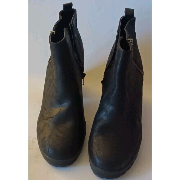 Parker & Sky Chunky Boots  Women’s Size 10M Black High Heel Goth Grunge Y2K - Picture 4 of 11